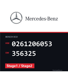 Mercedes-Benz ML 0261206053 356325 Stage1 / Stage2 tuning file