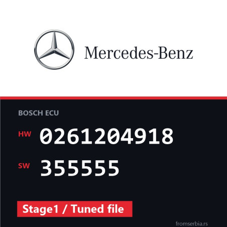 Mercedes-Benz S 320 0261204918 355555 Stage1 / Tuned file tuning file