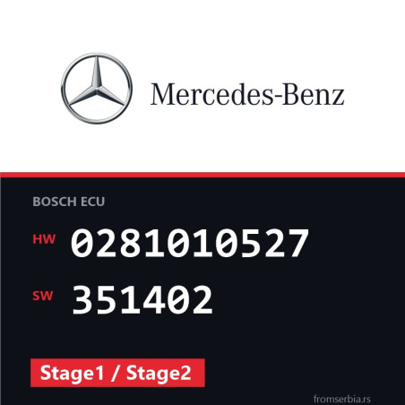 Mercedes-Benz C 220 0281010527 351402 Stage1 / Stage2 tuning file