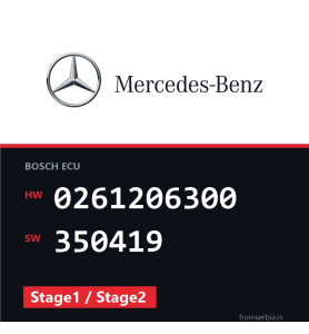 Mercedes-Benz CLK 0261206300 350419 Stage1 / Stage2 tuning file