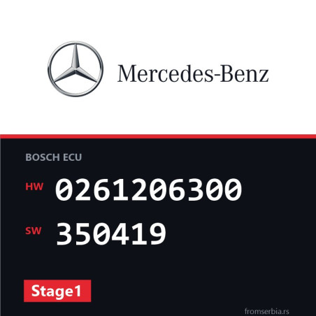 Mercedes-Benz CLK 0261206300 350419 Stage1 tuning file