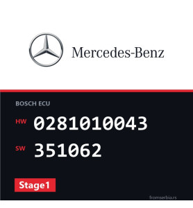 Mercedes-Benz E 270 0281010043 351062 Stage1 tuning file
