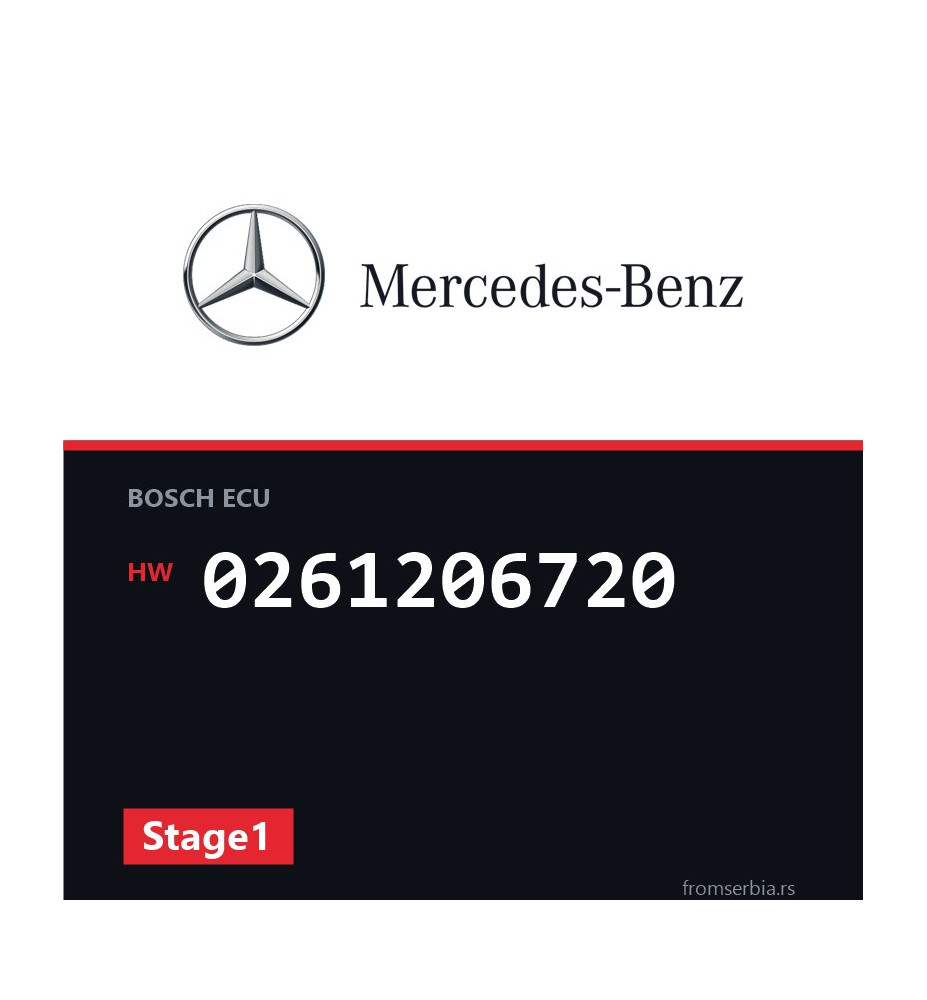 Mercedes-Benz ML 0261206720 Stage1 tuning file