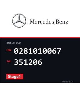 Mercedes-Benz S 320 0281010067 351206 Stage1 tuning file