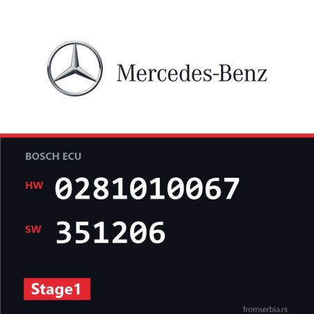 Mercedes-Benz S 320 0281010067 351206 Stage1 tuning file