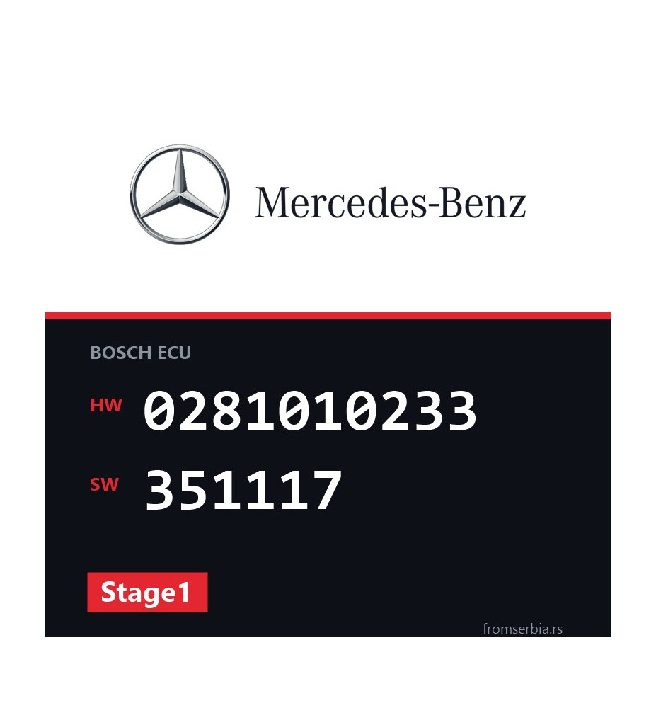 Mercedes-Benz Vito 0281010233 351117 Stage1 tuning file