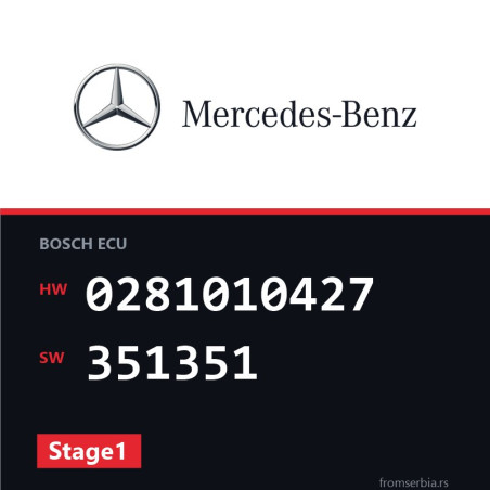 Mercedes-Benz A 160 0281010427 351351 Stage1 tuning file