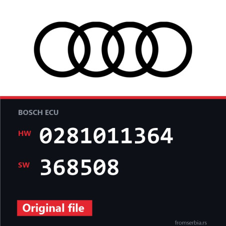 Audi A3 0281011364 368508 original ECU file