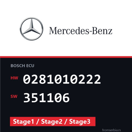 Mercedes-Benz 0281010222 351106 Stage1 / Stage2 / Stage3 file