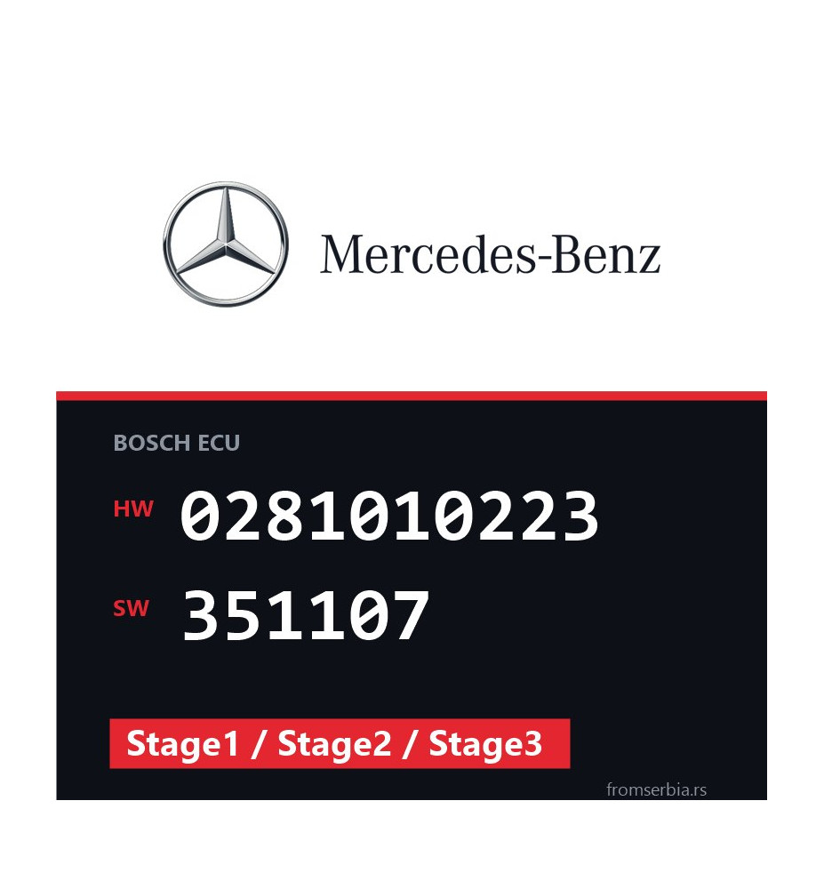 Mercedes-Benz 0281010223 351107 Stage1 / Stage2 / Stage3 file