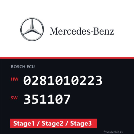 Mercedes-Benz 0281010223 351107 Stage1 / Stage2 / Stage3 file
