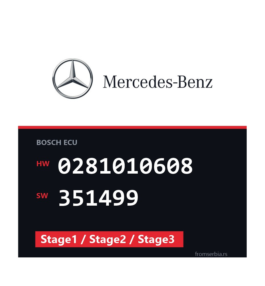 Mercedes-Benz 0281010608 351499 Stage1 / Stage2 / Stage3 file