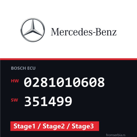 Mercedes-Benz 0281010608 351499 Stage1 / Stage2 / Stage3 file