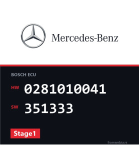 Mercedes-Benz C 220 0281010041 351333 Stage1 tuning file