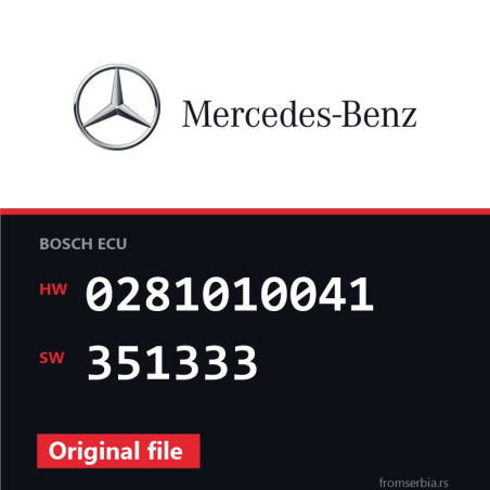 Mercedes-Benz C 220 0281010041 351333 original ECU file