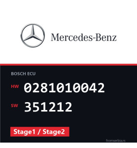 Mercedes-Benz E 200 0281010042 351212 Stage1 / Stage2 tuning file