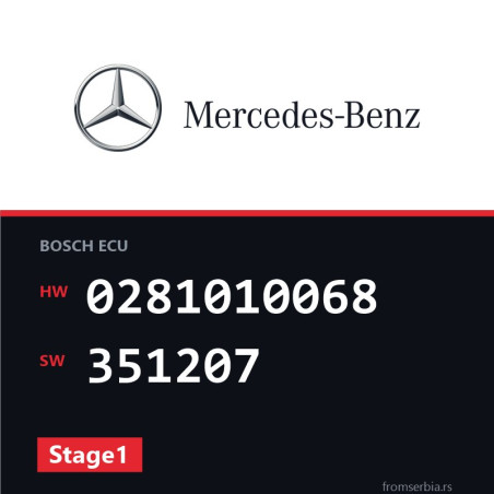 Mercedes-Benz E 320 0281010068 351207 Stage1 tuning file