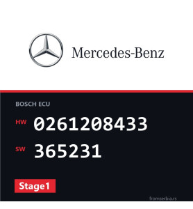 Mercedes-Benz E 500 0261208433 365231 Stage1 tuning file