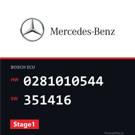 Mercedes-Benz S 320 0281010544 351416 Stage1 tuning file