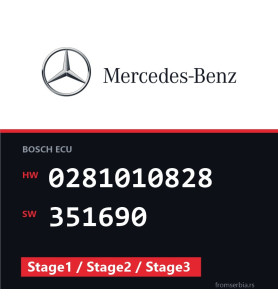 Mercedes-Benz 0281010828 351690 Stage1 / Stage2 / Stage3 file