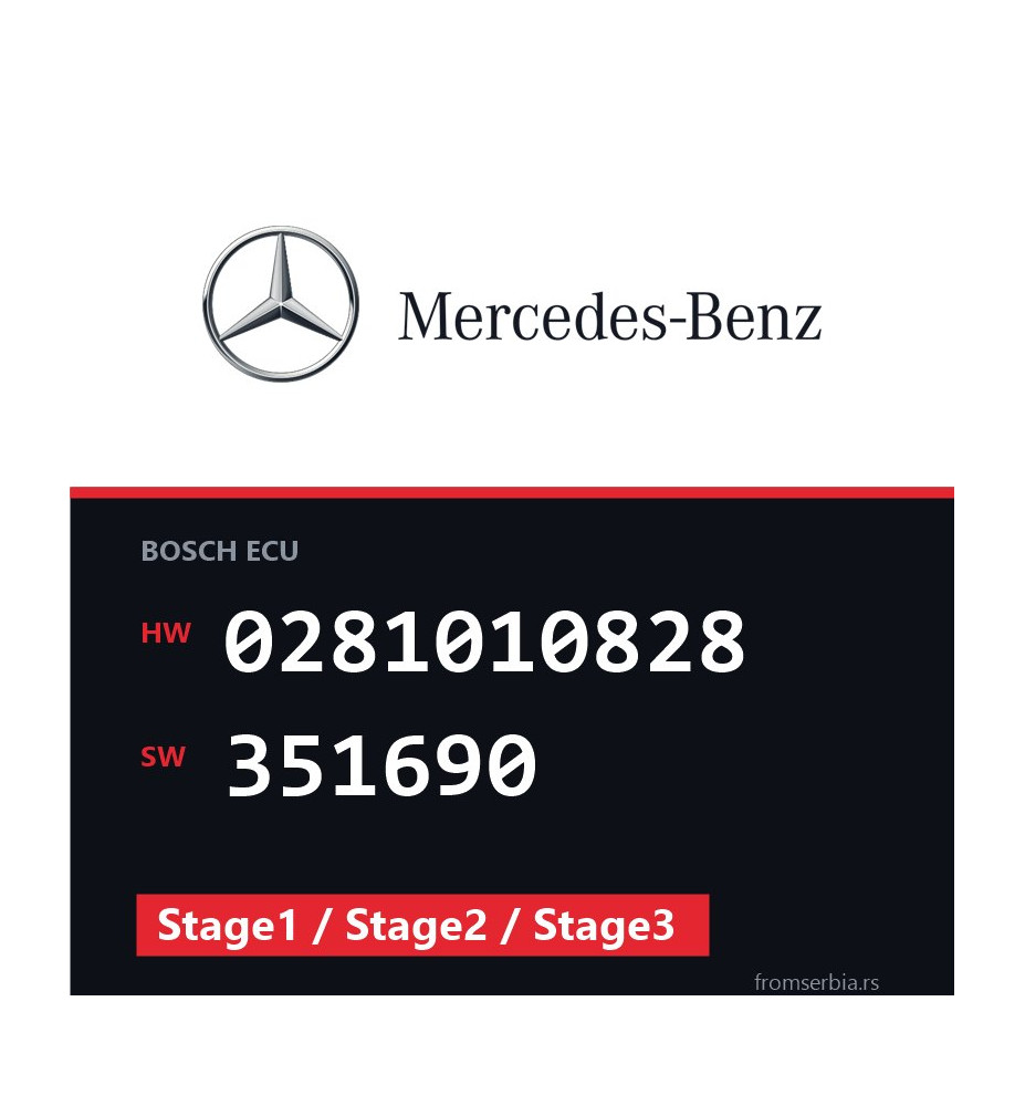 Mercedes-Benz 0281010828 351690 Stage1 / Stage2 / Stage3 file