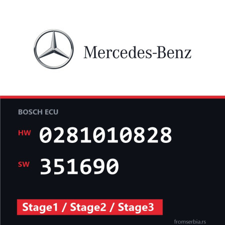 Mercedes-Benz 0281010828 351690 Stage1 / Stage2 / Stage3 file