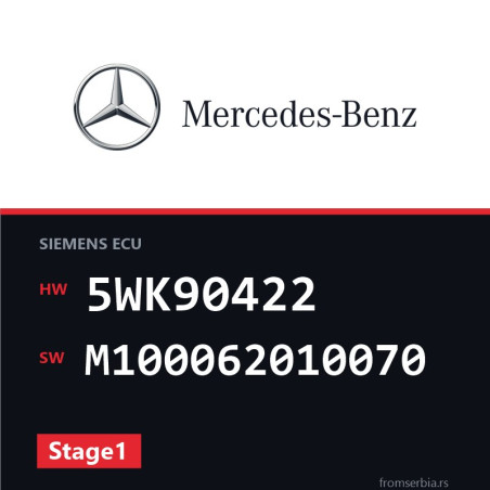 Mercedes-Benz SLK 5WK90422 M100062010070 Stage1 tuning file