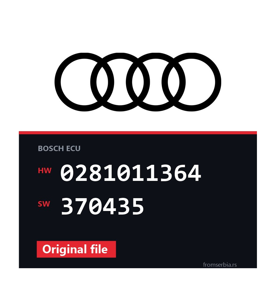 Audi A3 0281011364 370435 original ECU file
