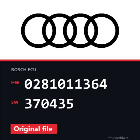 Audi A3 0281011364 370435 original ECU file