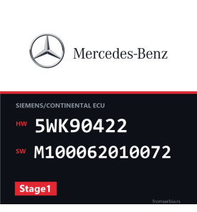 Mercedes-Benz SLK 5WK90422 M100062010072 Stage1 tuning file