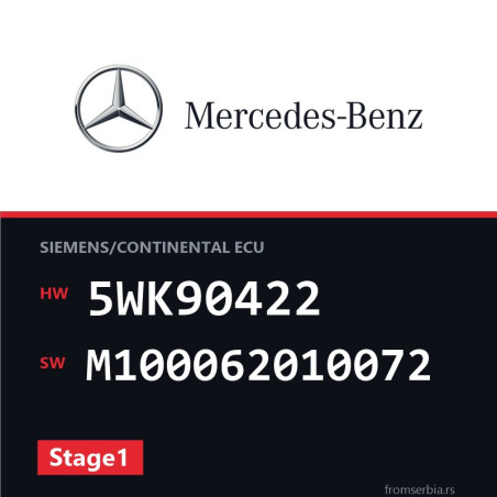 Mercedes-Benz SLK 5WK90422 M100062010072 Stage1 tuning file