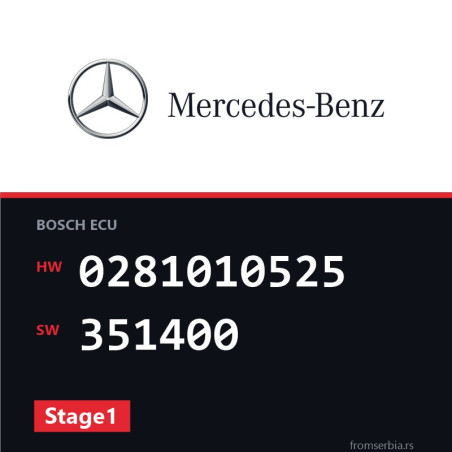 Mercedes-Benz Sprinter 0281010525 351400 Stage1 tuning file