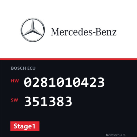 Mercedes-Benz Sprinter 0281010423 351383 Stage1 tuning file