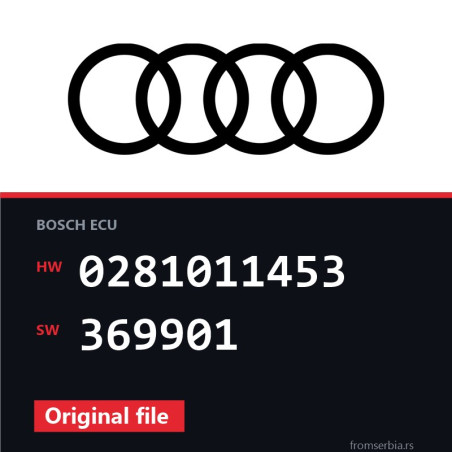 Audi A3 0281011453 369901 original ECU file