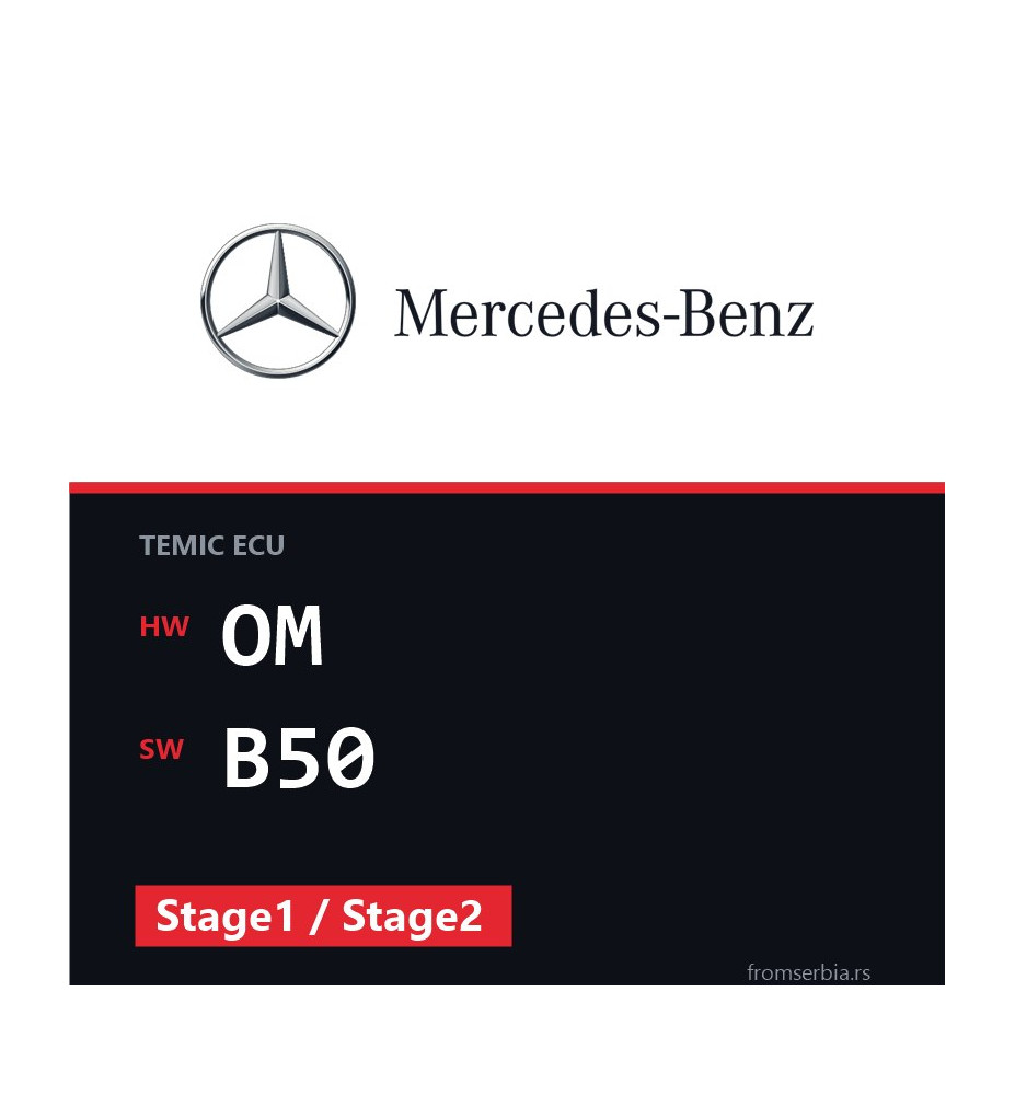 Mercedes-Benz Atego OM B50 Stage1 / Stage2 tuning file