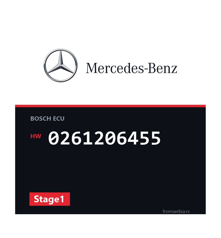 Mercedes-Benz C 180K 0261206455 Stage1 tuning file