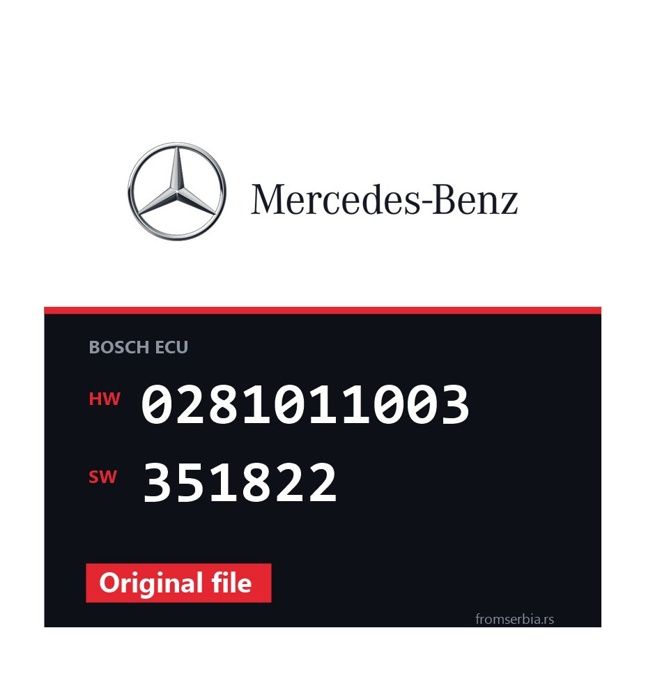 Mercedes-Benz C 220 0281011003 351822 original ECU file