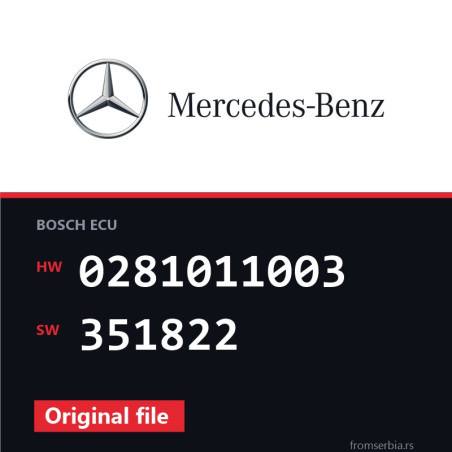 Mercedes-Benz C 220 0281011003 351822 original ECU file