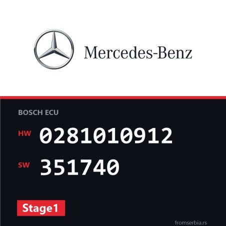 Mercedes-Benz C 270 0281010912 351740 Stage1 tuning file