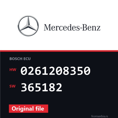 Mercedes-Benz CL 0261208350 365182 original ECU file