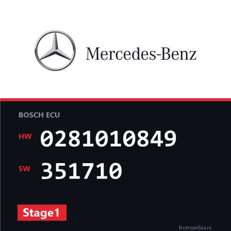Mercedes-Benz E 200 0281010849 351710 Stage1 tuning file