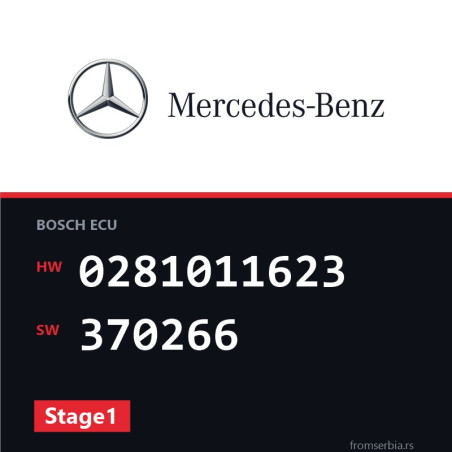Mercedes-Benz E 220CDI 0281011623 370266 Stage1 tuning file