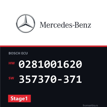 Mercedes-Benz E 290 0281001620 357370-371 Stage1 tuning file