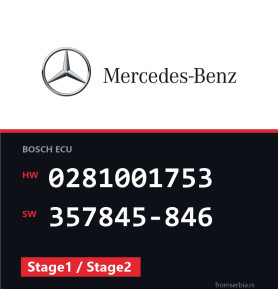 Mercedes-Benz 0281001753 357845-846 Stage1 / Stage2 file