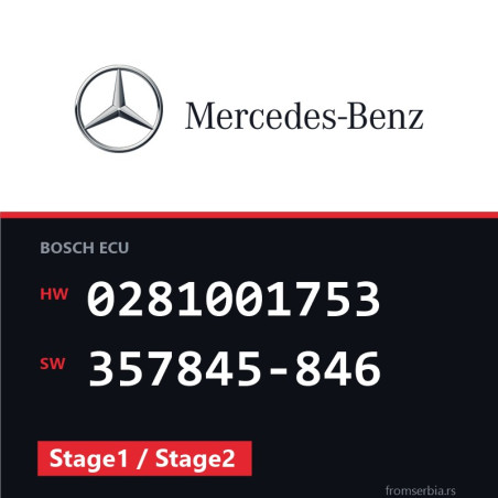 Mercedes-Benz 0281001753 357845-846 Stage1 / Stage2 file