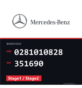 Mercedes-Benz E 320CDI 0281010828 351690 Stage1 / Stage2 tuning file