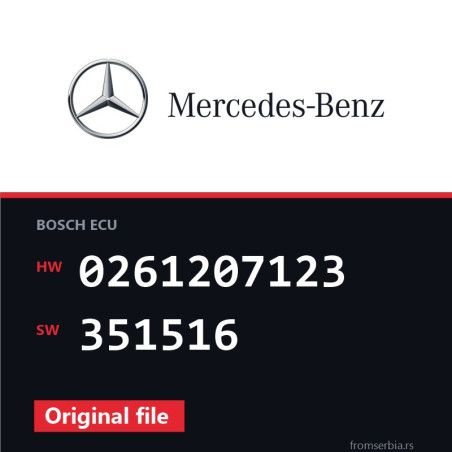 Mercedes-Benz E55 0261207123 351516 original ECU file