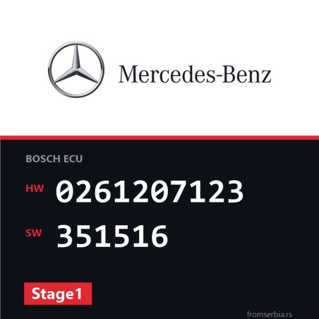 Mercedes-Benz E55 0261207123 351516 Stage1 tuning file