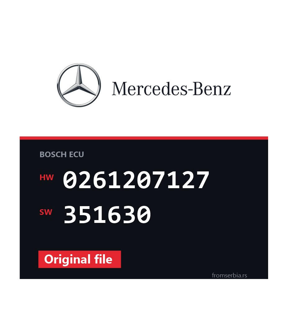 Mercedes-Benz E55 0261207127 351630 Stage1 tuning file