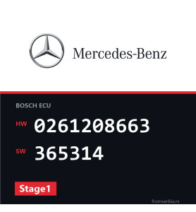 Mercedes-Benz E55 0261208663 365314 Stage1 tuning file